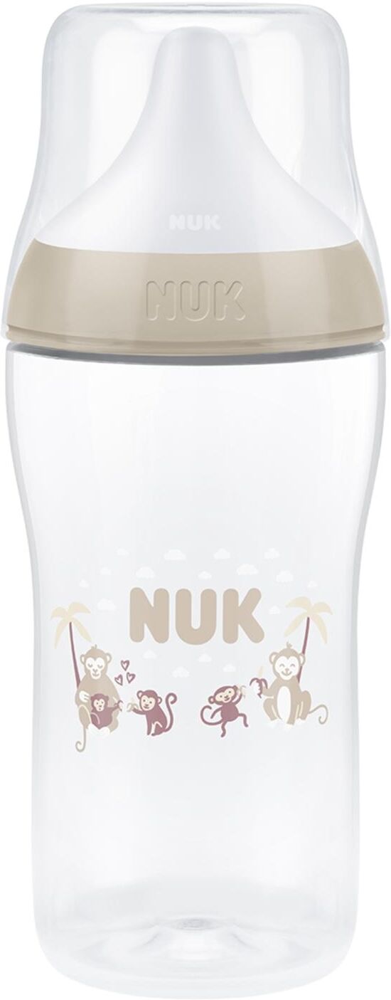 NUK Biberón perfect match con control temperatura 260ml. Beige Sierra niño