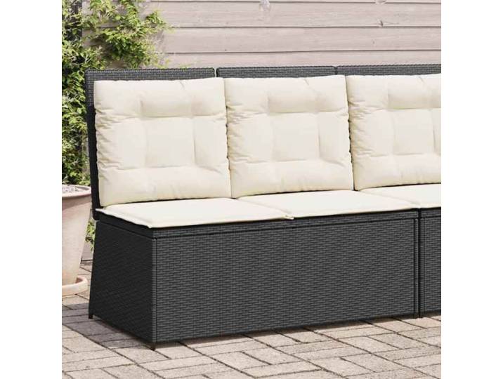 Noir Meuble de jardin - Banc de jardin - 1 pc - Noir polyrotin C6448
