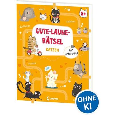 Gute-Laune-Rätsel für unterwegs - Katzen, Taschenbuch von , Loewe, 978-3-7432-1448-4