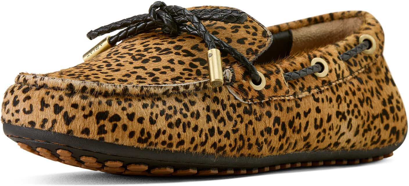 Women's Margot Driving Moc Shoes in Mini Cheetah Hair On, Size: 7 B / Medium by Ariat
