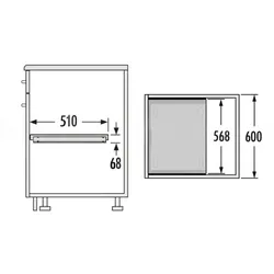 Hailo Universaltablar 3271831 Metall-Auszug dunkelgrau 60er Ordnungsmodul