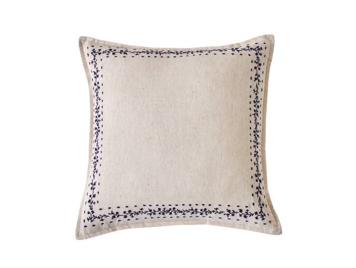 Coussin encadrement brodé Folk - Blancheporte
