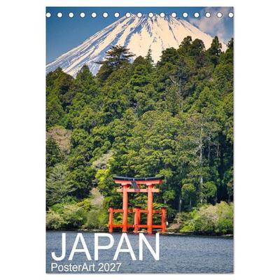 Japan PosterArt (Tischkalender 2027 DIN A5 hoch), CALVENDO Monatskalender