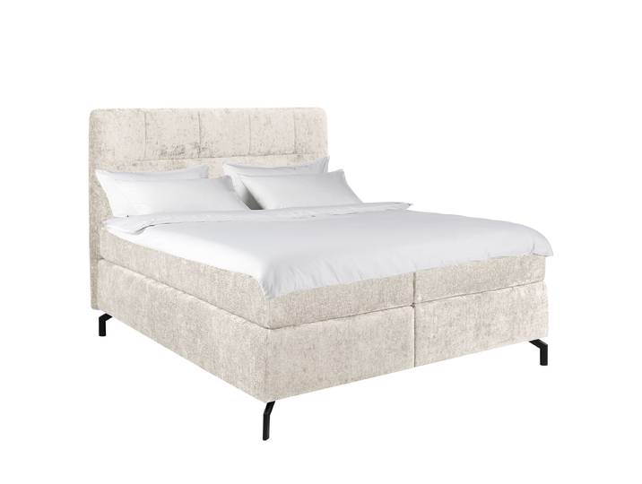 Boxspringbett Plumas 160 x 200cm Chenille Ova Beige H3