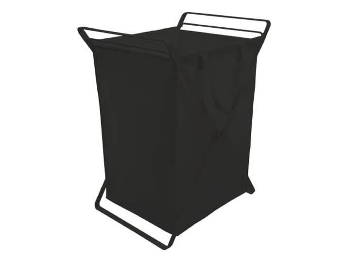 Yamazaki Home Wasmand Kleding Mand Liner Staal + Katoen, Groot, Zwart