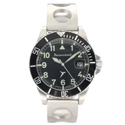 Messerschmitt ME-98294SQ-RS Herrenuhr Flieger x Taucher Stahl/Schwarz