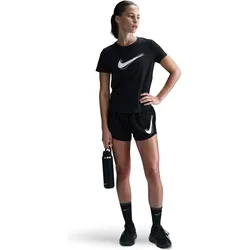 Nike, Damen, Sportshirt, Dri-FIT One Swoosh T-Shirt, Schwarz
