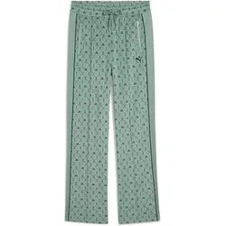 Puma Damen Hosen lang Da ROAD TO UNITY AOP Straight Track Pants DK op, Größe XS in Grün Grün