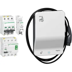 Schneider Electric, Elektroauto Ladestation, Wallbox EVLink Bundle G4 KITEVB1A22CA (Typ 2, 22 kW)
