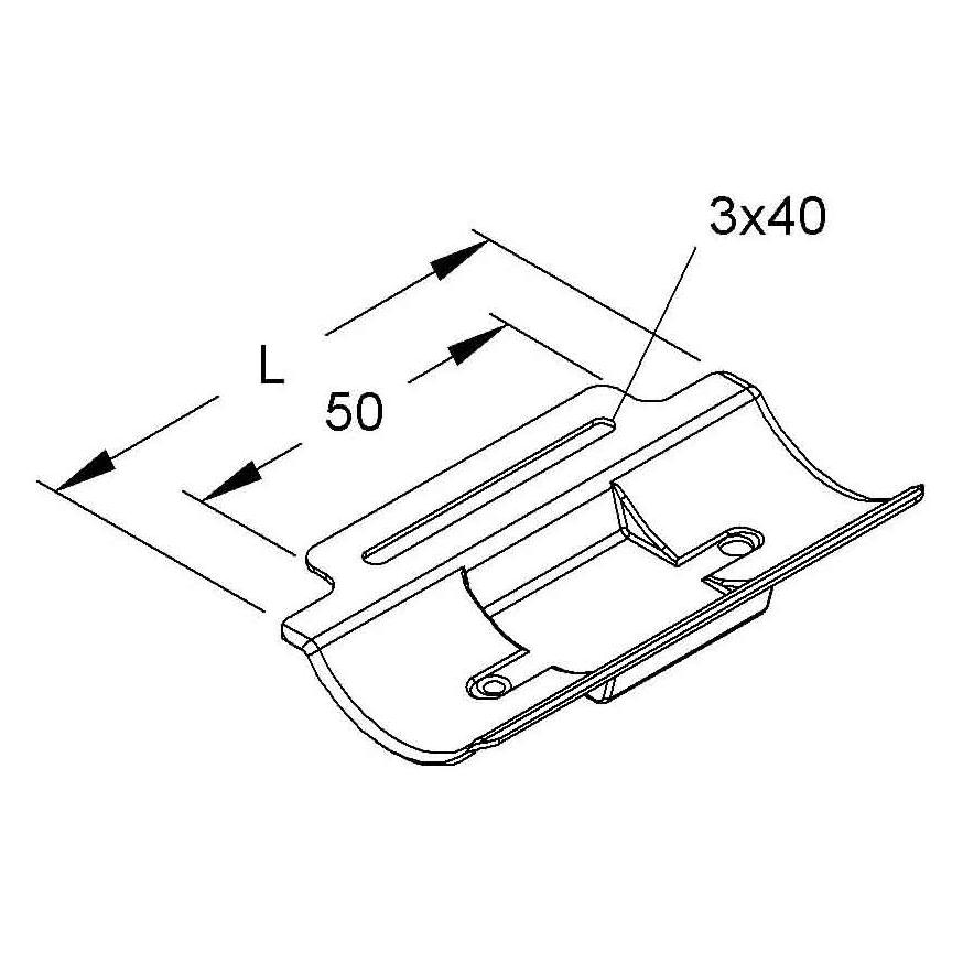 Niedax NIE GWS18 Gegenwanne f.Kabel D14-18mm bandverz.DIN EN 10346 (GWS18)