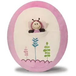 NICI Spring Kissen mit 2D Schmetterling, oval, 39 x 32cm