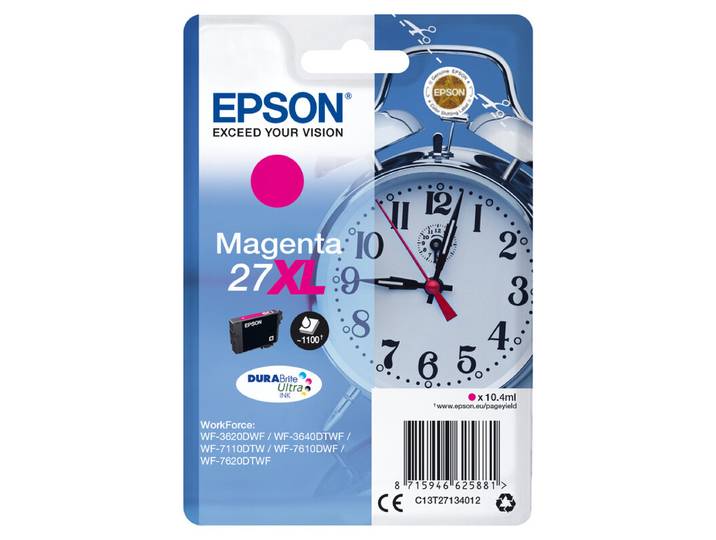 Epson wekker enkelverpakking magenta 27XL DURABrite Ultra inkt
