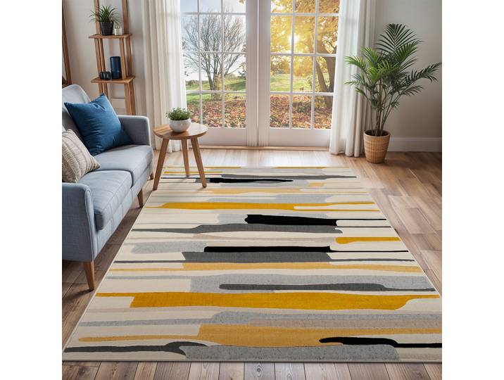 Teppich LIVABLISS HOUSTON , gelb, B:160cm H:11,4mm L:220cm, Polypropylen, Teppiche, Teppich