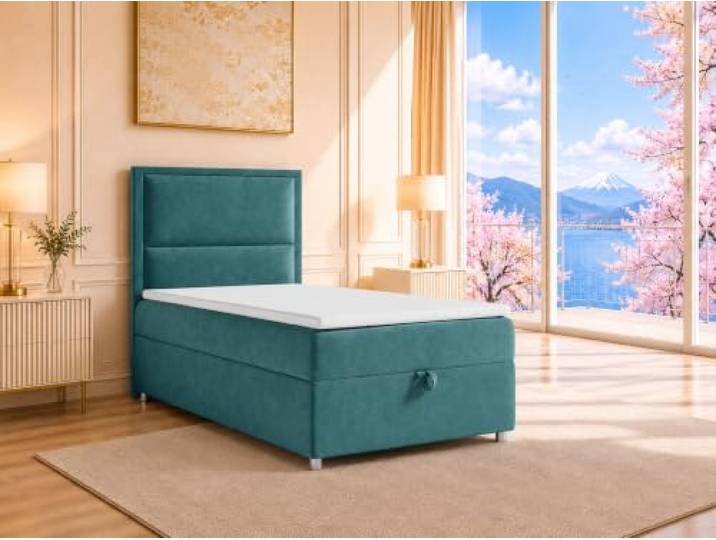 Best For Home Boxspringbett Trinity k-11 mit 7-Zonen Bonell-Federkernmatratze Boxspringbett 100x200 Boxsprintbett mit Matratze Und Stauraum Polsterbett 100x200 - Lieferung bis Bordsteinkante