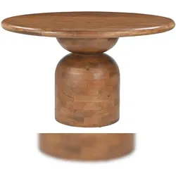 SIT Möbel Tisch Ø 130 cm | runde Tischplatte | Mango massiv natur | B 130 x T 130 x H 76 cm | 14832-01 | Serie MANGO NATURAL