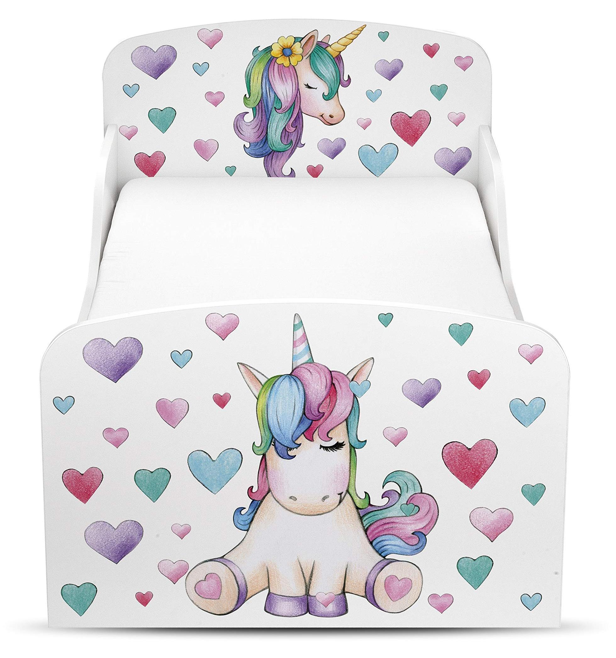 Funktionelles Kinderbett 160 x 80 cm mit Matratze und Lattenrost