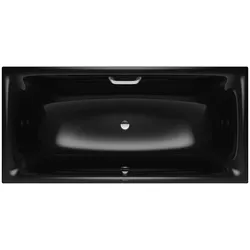 Kaldewei SILENIO Badewanne, schwarz, 1800x800 mm, mit Griffloch