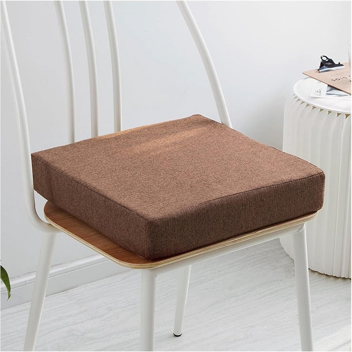 Comfortabel Vierkant Stoelkussen met Memory Foam - Zachte Hoes voor Binnen en Buiten