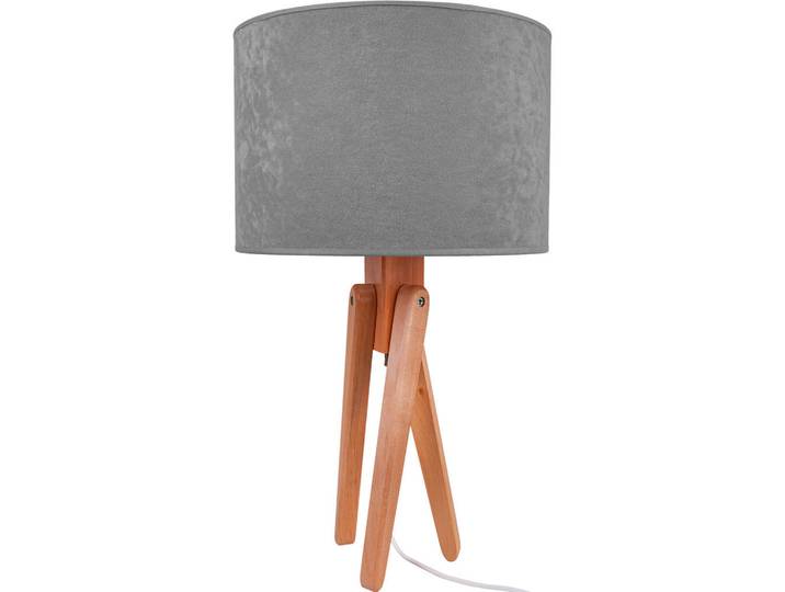 Kindertischleuchte Trivet, Grau, Naturfarben, Holz, 55 cm, Lampen & Leuchten, Innenbeleuchtung, Kinderzimmerlampen, Kindertischleuchten