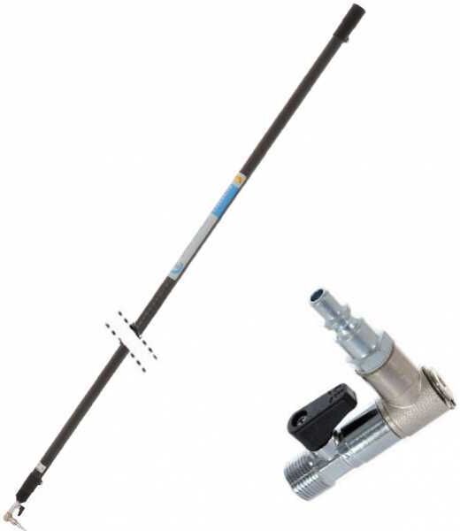Campagnola Asta pneumatica fissa in carbonio senza impugnatura 150 cm - asta fissa ultraleggera