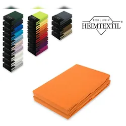 EXKLUSIV HEIMTEXTIL Doppelpack Marke Jersey Spannbettlaken 120 x 200 cm Terrakotta