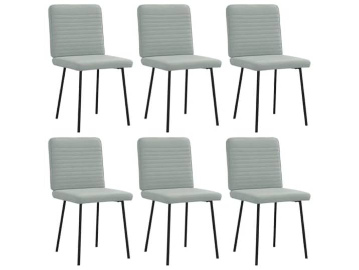 Fisinber Esszimmerstühle 6er Set, Samt Polsterstühle mit Metallbeinen Bequeme Polsterung für Küche und Gästezimmer, stilvoll kombinierbar mit 110 kg Belastbarkeit und pflegeleichtem Bezug.