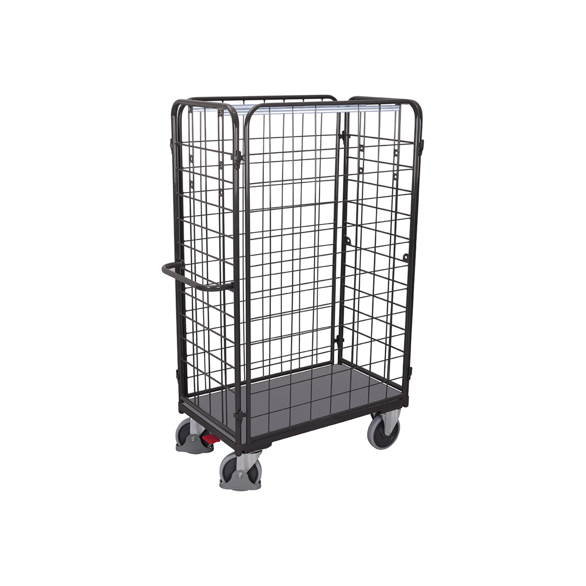 VARIOfit Paket-Vierwandwagen hoch RAL 7016 (sw-700.403/AG)