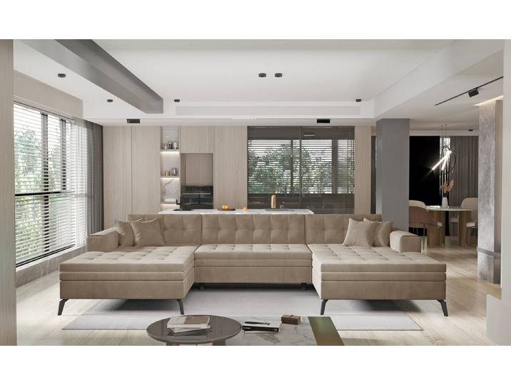 Myhomelando Wohnlandschaft Vertizo, mit Schlaffunktion, haustierfreundlicher luxus Nube-Stoff, kratzfest