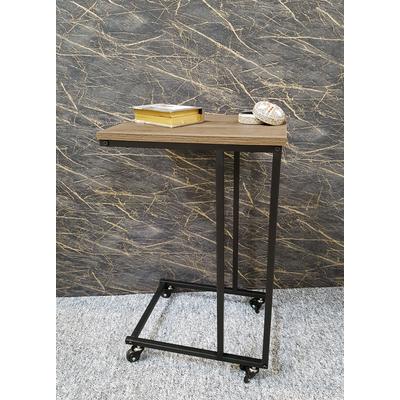 Beistelltisch HAKU "Rollwagen, Trolley", schwarz (eiche, schwarz, schwarz, schwarz), B:30cm H:67cm T:40cm, Tische, Beistelltisch, rechteckig - aus Metall Schwarz B/T/H 30/40/67 cm