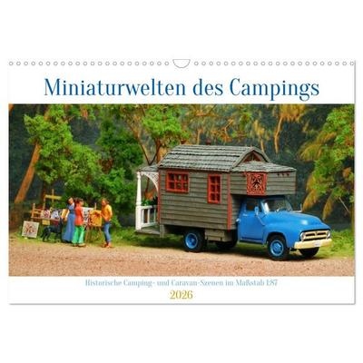 Miniaturwelten des Campings (Wandkalender 2026 DIN A3 quer), CALVENDO Monatskalender