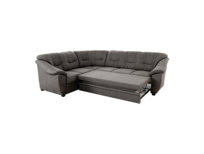 Polsteria Savona Ecksofa - Flachgewebe Euphoria 14 schlamm - Schlaffunktion - links Schlaffunktion Modern