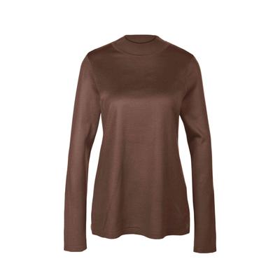 Strickpullover GOLDNER "Strickpullover mit Stehbundkragen", Damen, Gr. 40, beige (taupe), Obermaterial: 100% Polyacryl PAN., eng Tubular, Pullover Strickpullover, wie echter Kaschmir
