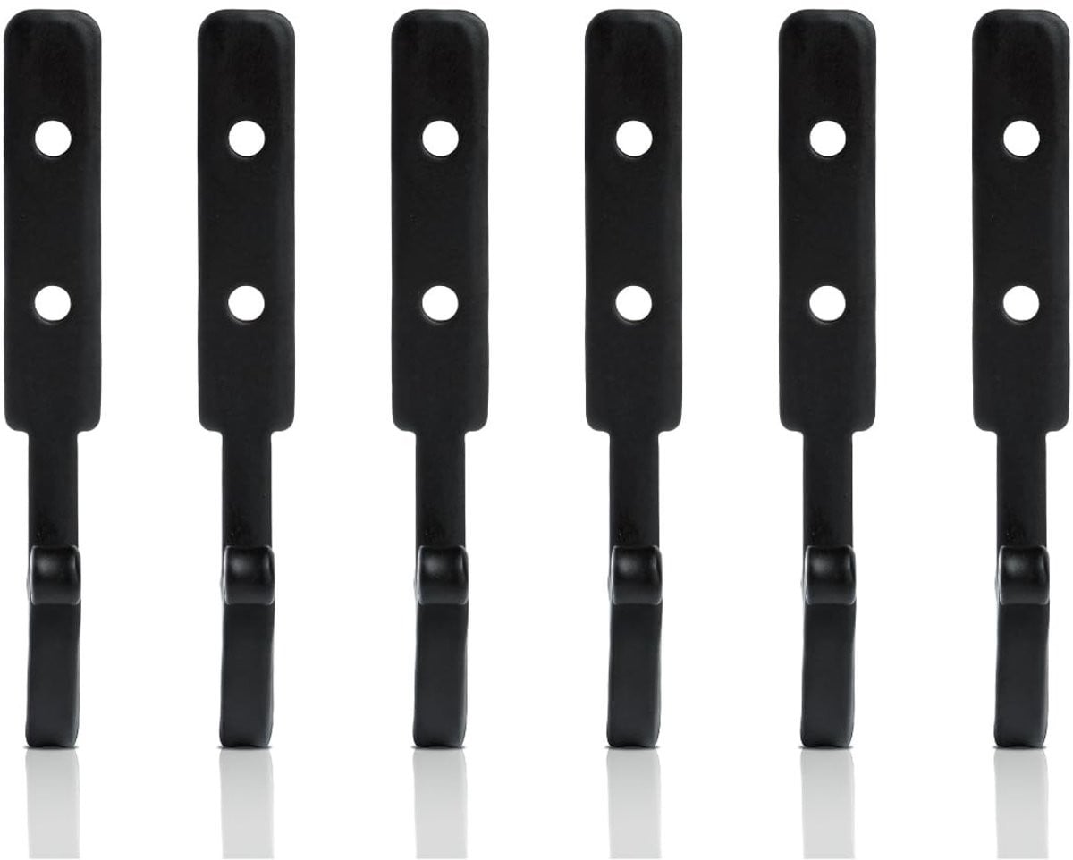 Set van 6 handgemaakte wandhaken van gietijzer