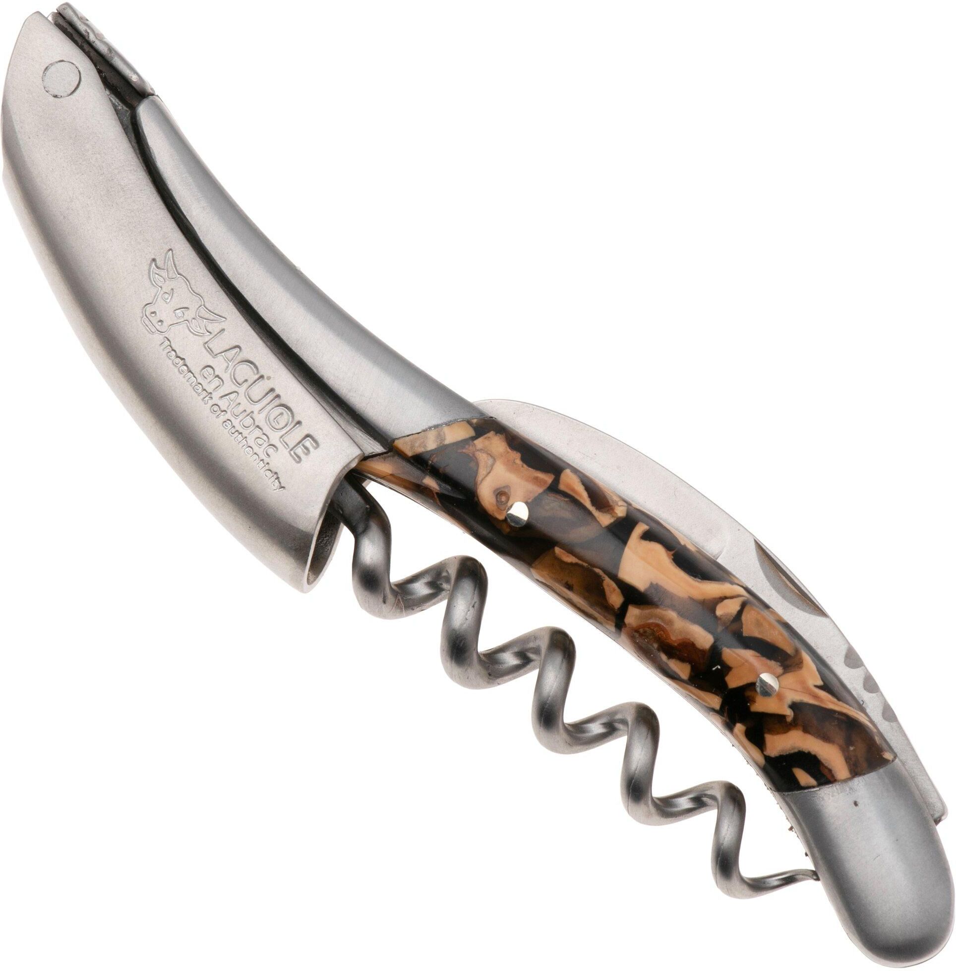 Korkociąg kelnerski Laguiole en Aubrac Wine Opener Nuts Brown Acrylic