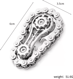 Inspire Essentials Metal Fidget Spinner Desk Toy With Gear Design For Stress Relief g