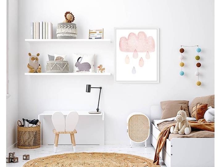 Tableau déco Sweet Rain 43 x 53cm Multicolore