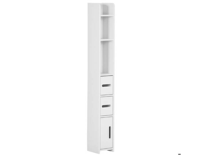 kleankin - Meuble colonne de salle de bain - Bois - 15x17x120cm - Blanc