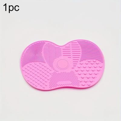 Uplifted Finds Silicone Apple Shaped Makeup Brush Cleaner Pad pink