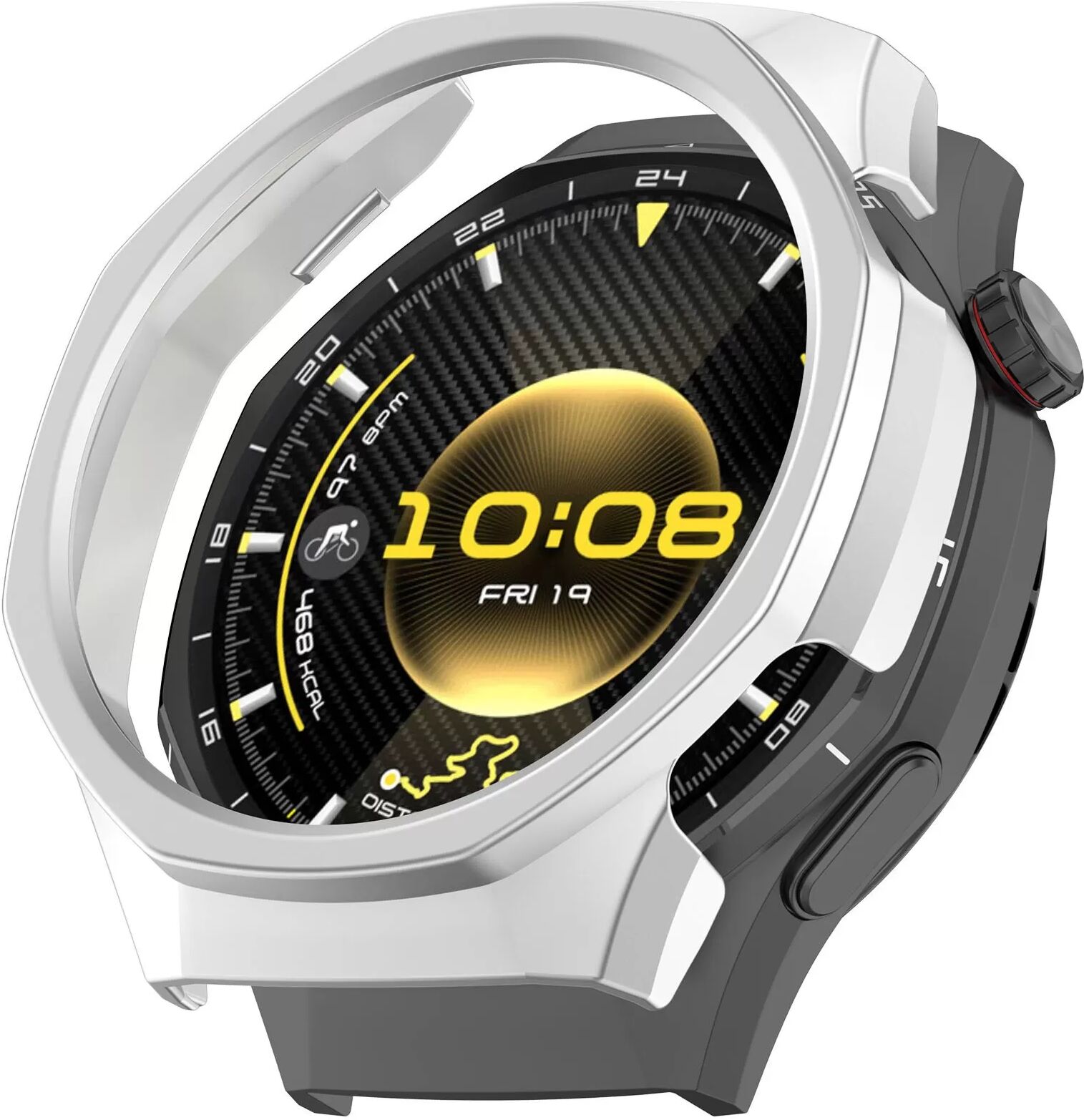 INF Halbseitige PC-Hülle 46mm Kompatibel mit Huawei Watch GT6 Pro - Silber