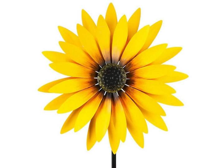 Windspiel Sonnenblume Metall Gelb 75 cm, 20x1x75 cm, Dekoration, Gartendeko