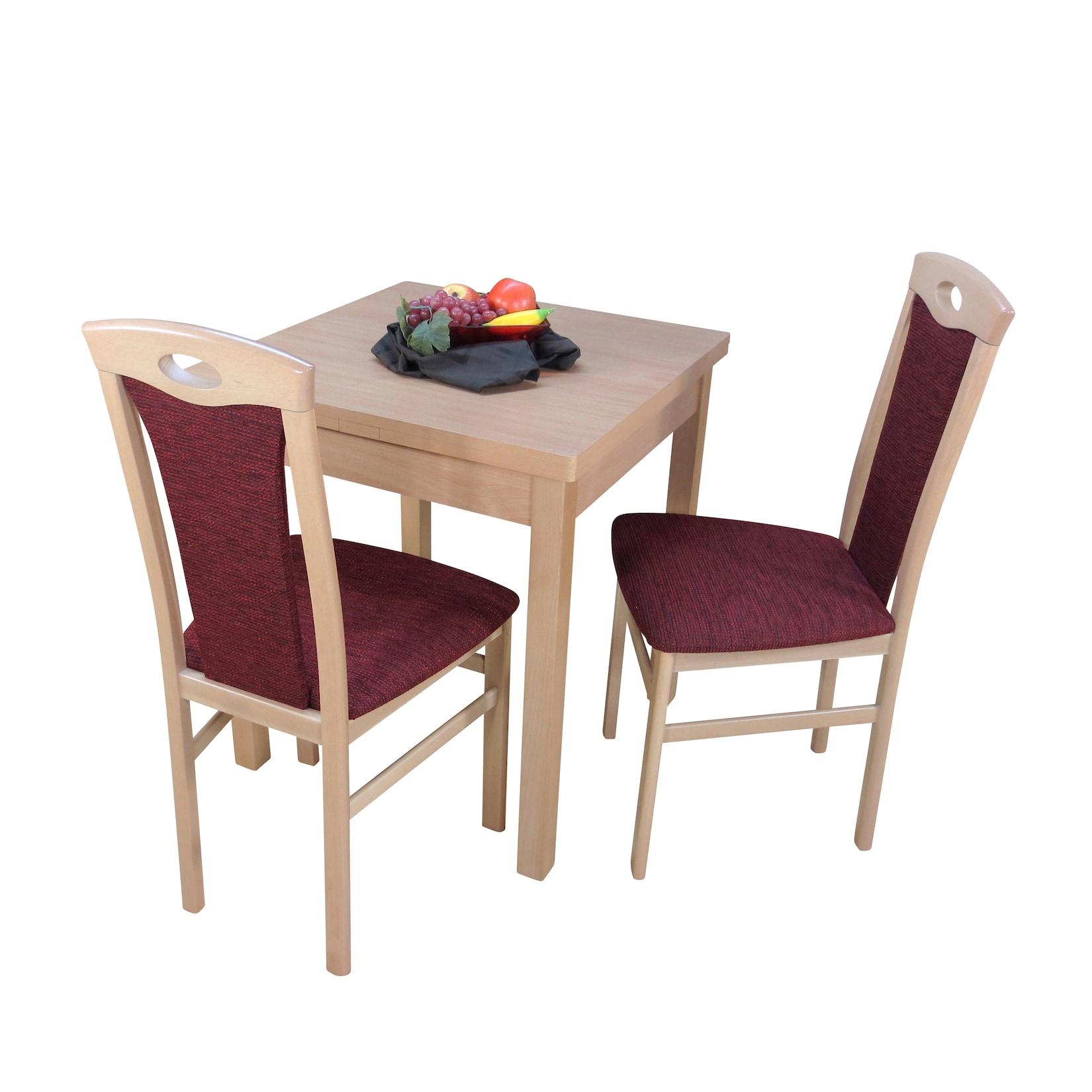 möbel direkt online Essgruppe 3-teilig - "Dinner for Two" Kassel I buche natur-nuss dunkel