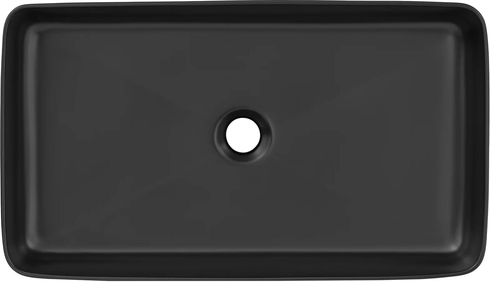 garneroarredamenti Lavabo bagno da appoggio 61x34cm ceramica nero Obscur