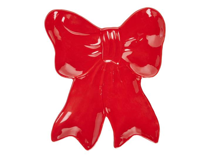Assiette décorative 27 x 3 x 30cm Rouge/Rouge