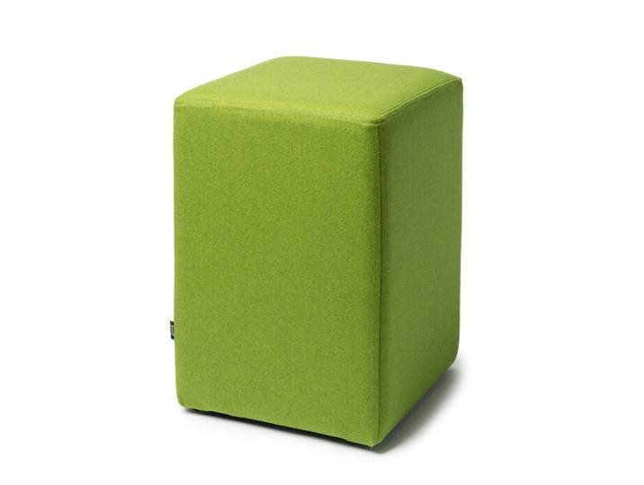 Hocker Pomp Ruhe & Raum grün, Designer Willi Hubor, 33x47.5x33 cm