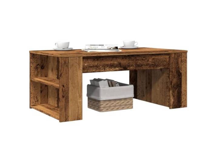 HEFZGDB Couchtisch Altholz-Optik 102x55x42 cm Holzwerkstoff mit robuster Tischplatte und reichlich Stauraum für Wohnzimmer
