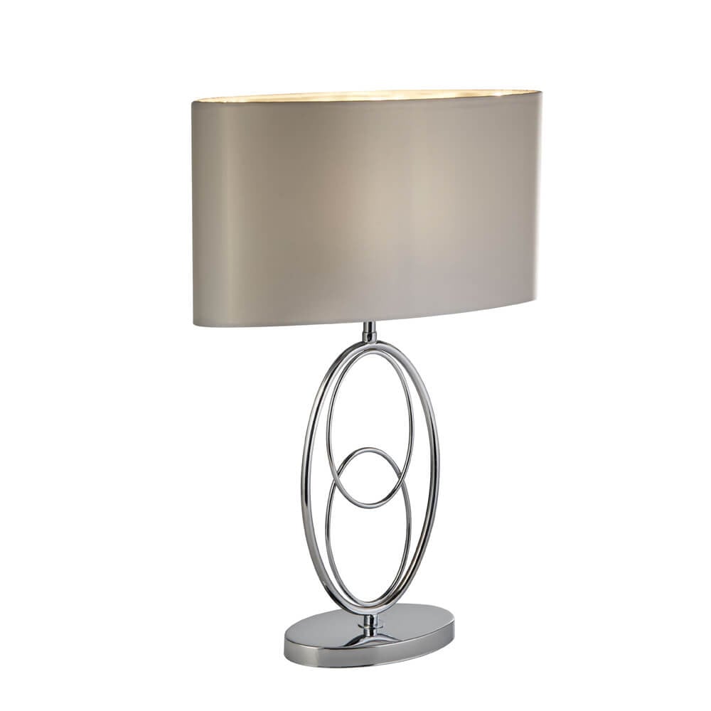 Searchlight Loopy Tafellamp - Zilver/Wit