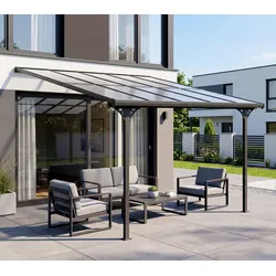 Westmann Alu Terrassenüberdachung Bruce 313 | Schwarz | 300x313x270 cm - Schwarz