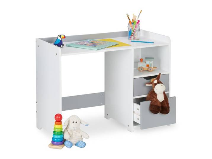 Relaxdays Schreibtisch für Kinder mit Schubladen
