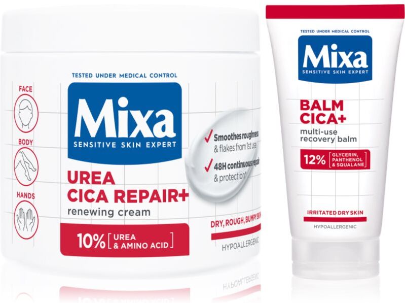 Mixa Cica Repair+ set for skin regeneration