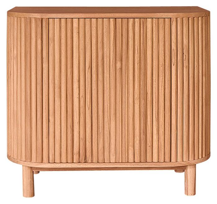 Waschbeckenunterschrank aus massivem Teakholz